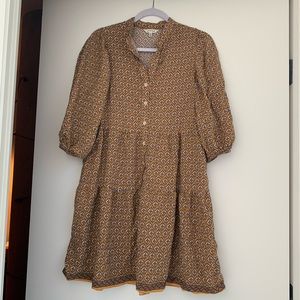 Yellow Patterned Max Studio Dress